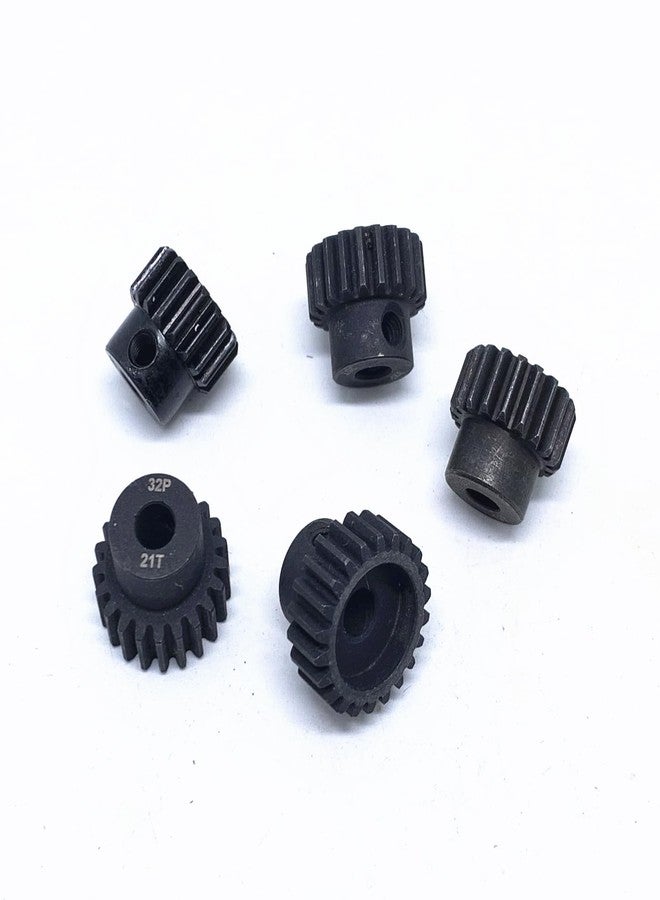 KingVal Replacement 5PCS 32DP 5mm 18T 19T 20T 21T 22T Steel Pinion Motor Gear Compatible with 1/8 RC Car Brushed Brushless Motor - Image 3